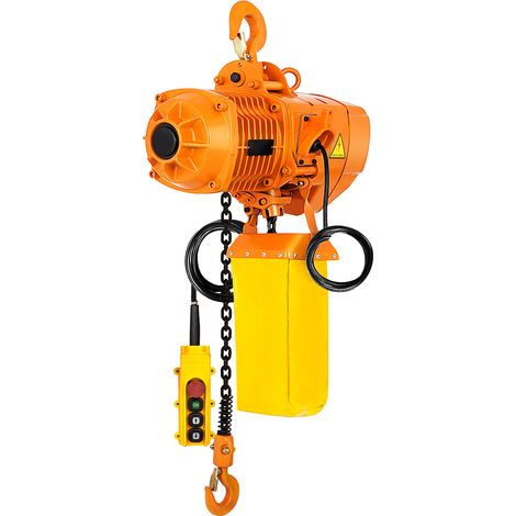 Vevor – Palan électrique à chaîne 1 t – Hauteur de levage 4 m – Moteur 1,1 kW – Télécommande 3,3 m – Chaîne G80 pour garage et atelier