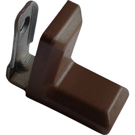 Ángulo para muebles Komandorek, soporte metálico + tapa, roble wengué (38) 100 piezas (1/5)