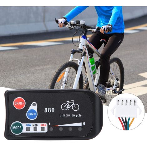 Compteur de Vélo LED880 avec Connecteur Standard et Écran LCD - Accessoire Électrique pour Modifier Bicyclette (1/5)