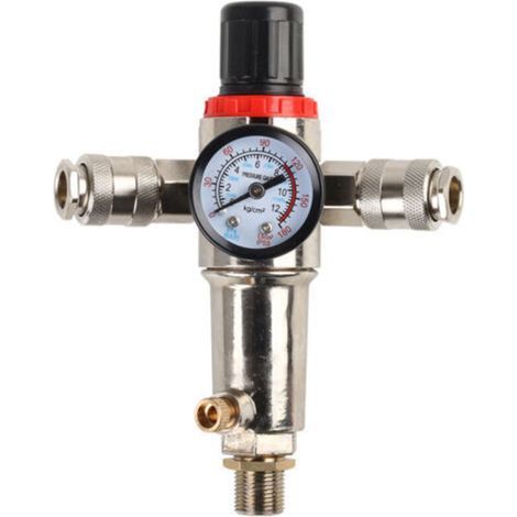 Détendeur de pression d'air avec filtre à particules et séparateur d'eau – Vidange semi-automatique – Pour compresseurs d'air