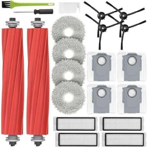 Zubehörset für Roborock Q Revo, XU, Ersatzteile für Roborock P10, 2 Hauptbürsten, 4 Wischtücher, 4 Ersatzbeutel - (1/4)