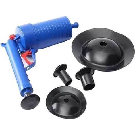 Déboucheur Pompe à air comprimé haute pression avec 4 ventouses différentes pour déboucheur cuisine évier baignoire et toilette-A - RWBricolage › Plomberie › Nettoyage des canalisations › Déboucheur v (1/5)