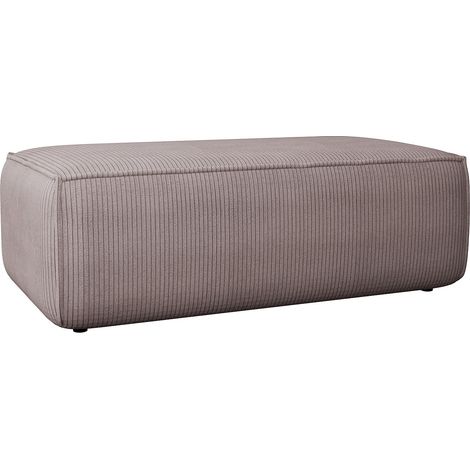 Pouf in Velluto a coste Viola chiaro - AMELIA