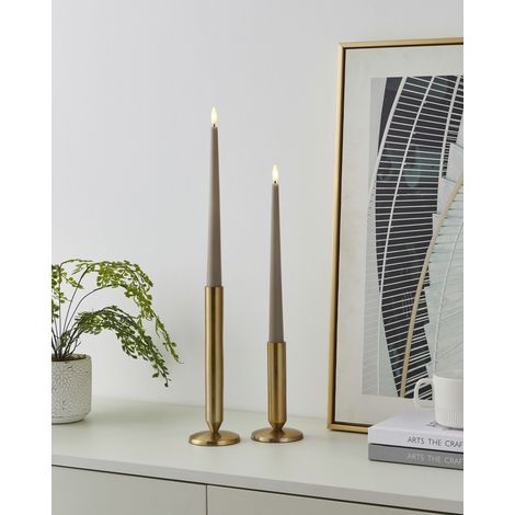Eglo LED Kerze Kavieng warmweiß 28 x Ø 2,2 cm taupe - 2 Stück