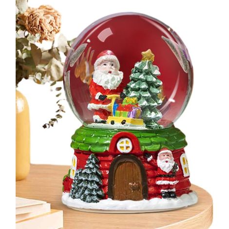 Boule à neige musicale de Noël – Boule à eau musicale mignonne et élégante – Boules de alimentées par piles avec lumière LED pour bureau, salon (1/5)