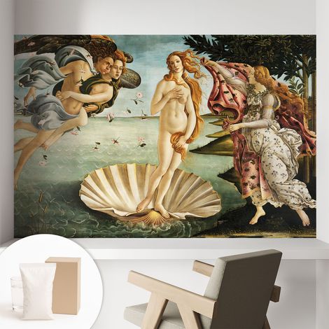 Papier peint intissé mural installation rapide du papier peint durable et résistante - Colle incluse gratuite Naissance de Vénus 104x70 cm (1/5)