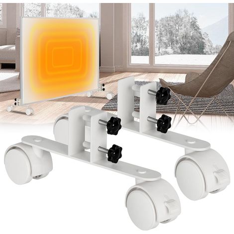 Randaco Pieds de support pour radiateur, Kit de pieds de montage au sol pour radiateur, 6 supports Rouleable en Métal pour radiateur (1/5)