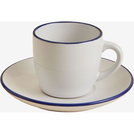 Confezione da 2 tazze da caffè in gres Ronilena con piattini, 22 cl SKLUM