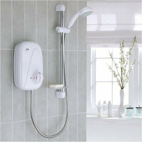 Mira Vigour Power Shower White & Chrome (1/5)