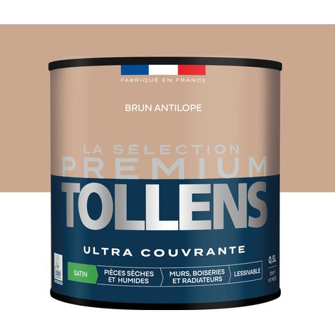 Tollens - Peinture intérieure couleurs - La Sélection Premium Satin - Ultra Couvrante - Brun Antilope 0,5 L - 6m²
