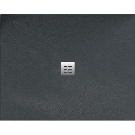 Plato de ducha resina CENTRO ANTRACITA  110x150 cm rejilla Acero Inoxidable