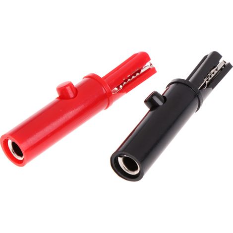 Cordons de test isolés pour multimètre de sécurité, pinces crocodiles, mini-test électrique pour pinces crocodiles, rouge et noir, durables-AquaForge