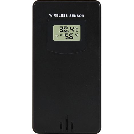Zubehör für Wetterstationen, drahtlose Sensorsonde, Temperaturmonitor, Außensensor als Ersatz, neutral, schwarz, 5x3,4x9,6 cm, 1 Stück. (1/5)