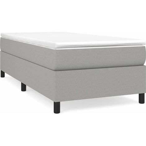Maison Exclusive - Struttura Letto a Rete a Molle Grigio Chiaro 100x200 cm Tessuto (1/5)