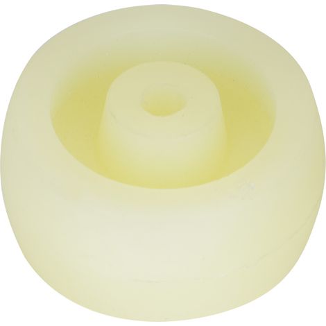 Lot de 10 roulettes rondes en nylon blanc de 6,35 cm (2,5 pouces), charge maximale de 25 kg (1/5)