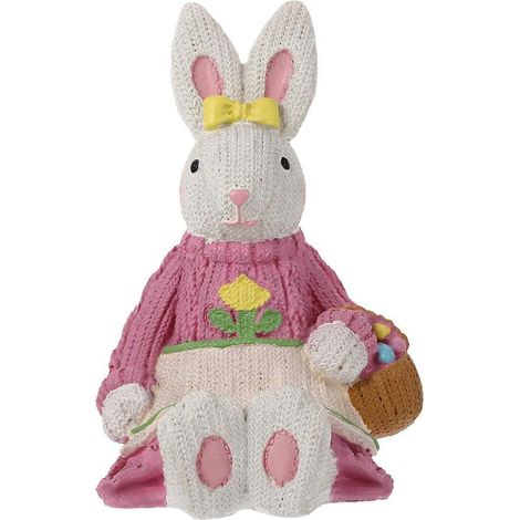 Dekoration für Zuhause und Büro, 1 Stück: Handgefertigter Osterhase aus Kunstharz (1/5)