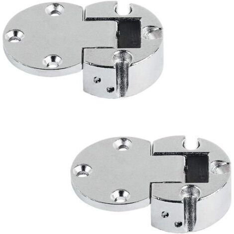 Lot de 20 Charnière Meuble de Rabat Charnière de Meubles Ferrure Pliable Plano-Medial pour Ouverture en Bois Angle D'Ouverture 90° (1/3)