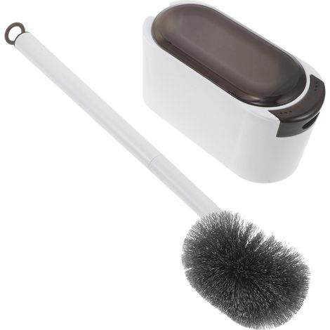 Brosse WC, blanc, long manche, pour cuvette et sous le rebord (1/5)