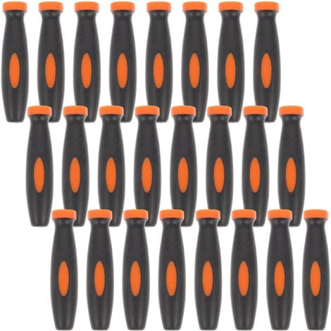 Poignée en Caoutchouc pour Fichiers Outils, Lot de 24, Noir 3 Mm, Prise Confortable Antidérapante, pour Lime Chaîne et Lime Métal, Réparations Maison ou Atelier (1/5)