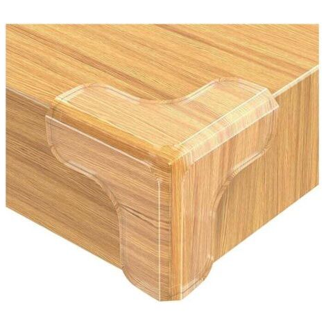 Lot de 12 protections d'angle de table transparentes pour bébé, avec adhésif puissant