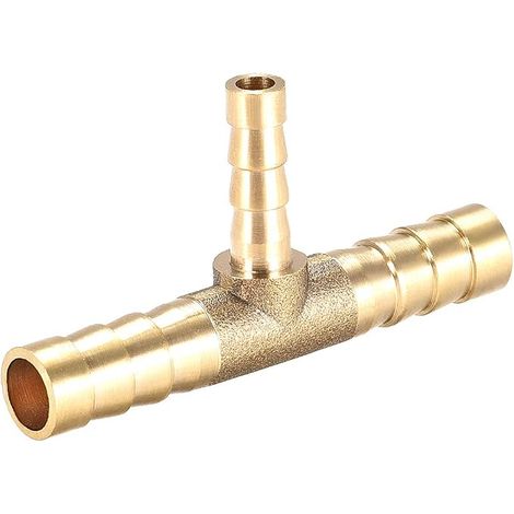 Raccord Cannelé Laiton Forme T 3 Voie 8mmx5mmx8mm (1/3)