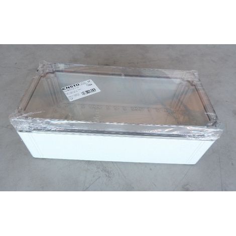 Coffret ABS 200x400x132mm avec couvercle transparent étanche IP67 ik08 CUBO O ENSTO (1/2)