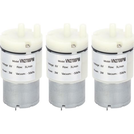 Stück Mikromembranpumpe Mini-Luft- und Wasservakuummotor für Aquarien DC 6V, geräuscharm, langlebig, hoher Druck, vielseitig einsetzbar, aus Kunststoff.