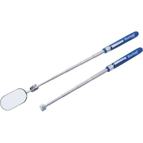 Bluespot Mechanics Inspection Mirror & Pickup Telescopic Extending Tools 2pc