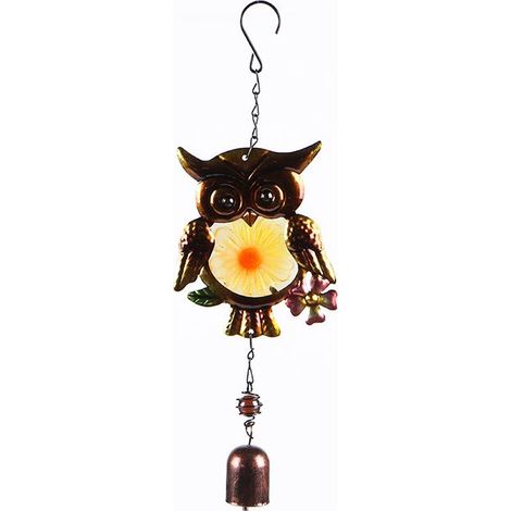 Carillon éolien en forme de hibou en métal résistant aux intempéries – Idéal pour jardin, balcon ou intérieur – Design décoratif et sonore (1/4)