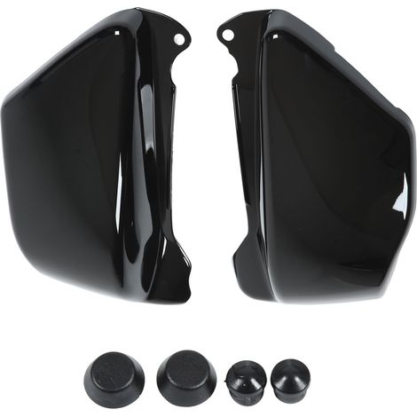 Une paire de carénages latéraux de batterie pour la Honda VF750 VF750C 1994-2004 CT Noir. (1/5)
