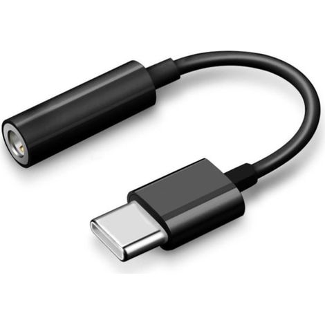 Adaptateur USB-C vers prise jack audio auxiliaire 3,5 mm pour casque audio, noir, compatible avec la série iPhone 15 (1/5)