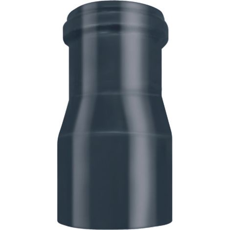 Raccordo - acciaio 0.8 l 165 mm aumento di sezione da 80m x 100f sp.0,8 nero smaltato