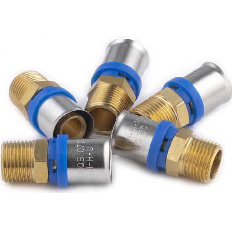Raccord mâle à sertir pour tube multicouche NOYON & THIEBAULT Ø20 - M15X21 (1/2) x5 raccords
