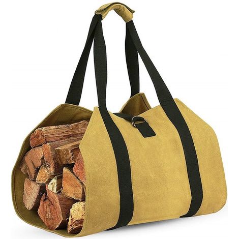 Bolsa para almacenar leña,Bolsa para leña de camping,Bolsa para almacenar leña al aire libre,Bolsa de tela Oxford,Negra (1/5)