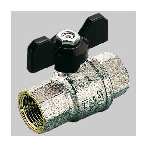 VALVOLE A SFERA PASSAGGIO TOTALE FF CON LEVA FARFALLA ALLUMINIO MOD. TORNADO  1 1/4 DN 32 PN 25     TIEMME