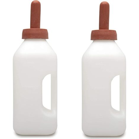2X Biberon avec PoignéE et Tétine à Pression Mangeoire de 2 Pintes pour Les Vaches Allaitantes (1/5)