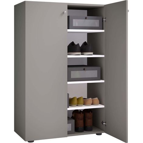 XL Wood Grande armoire à chaussures Lona 5 110x70x39 - VCM (1/3)