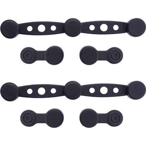 Boucle magnétique en silicone pour friteuse à air chaud, clip en silicone résistant à la chaleur pour sacs de cuisson de friteuse à air chaud, libération facile, 2 pièces, noir (1/5)