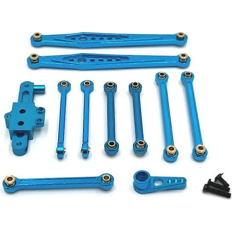 Blaues Lenkservoarm-Set mit fester Verbindung für RC-Autos (1/5)