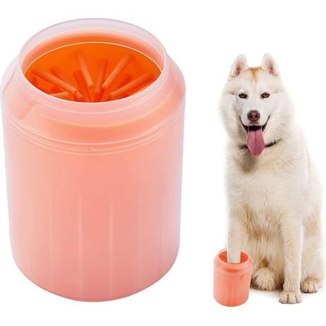 Nettoyeur Patte Portable pour Chien, Laveur de Patte en Silicone Souple, Brosses Gobelet, Nettoyage Animal (1/5)