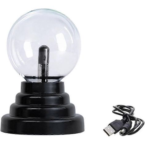 Lampe boule plasma magique de 7,6 cm (3 pouces), veilleuse électrique, lampe plasma en verre, décoration de chambre, cadeau pour enfants (1/5)