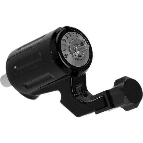 Machine tatouage rotative aluminium liner shader, moteur puissant, outil pistolet RCA noir, faible vibration, précision élevée, usage professionnel, équipement complet. (1/5)