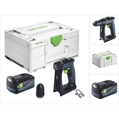 Festool CXS 18 taladro atornillador a batería 18 V 40 Nm sin escobillas + 1x batería recargable 5,0 Ah + systainer - sin cargador (1/5)