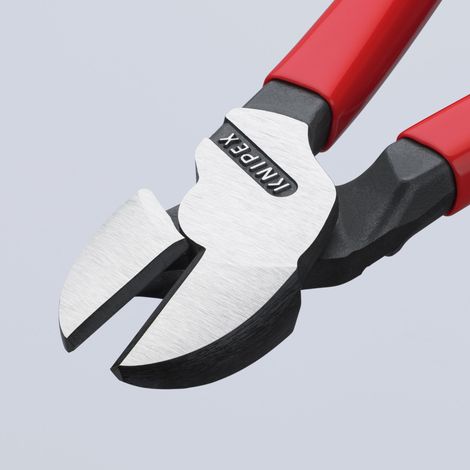 KNIPEX 74 01 200 Tronchese laterale per meccanica tipo "forte" rivestiti in resina sintetica atramentata nera 200 mm