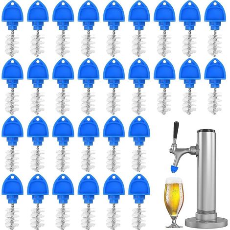 Lot de 30 brosses de nettoyage pour bouchons de robinets à bière, brosses de nettoyage pour couvercles de robinets à bière pression, (1/4)
