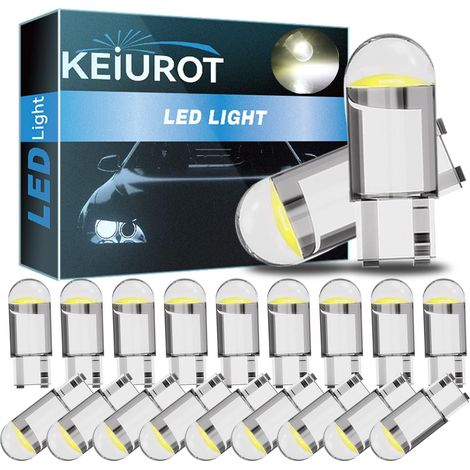 Ampoules LED W5W 194 168 2825 Wedge Ampoules De Voiture Blanc Dôme Intérieur Carte Porte Lumière LED Ampoule plaque immatriculation ampoules DC12V 20PCS (1/5)