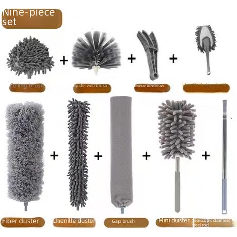Plumeau À Poussière En Fibre Flexible - Brosse Électrostatique Pour Fentes - Nettoyage Bureau Et Maison - Lot De 1 (1/5)