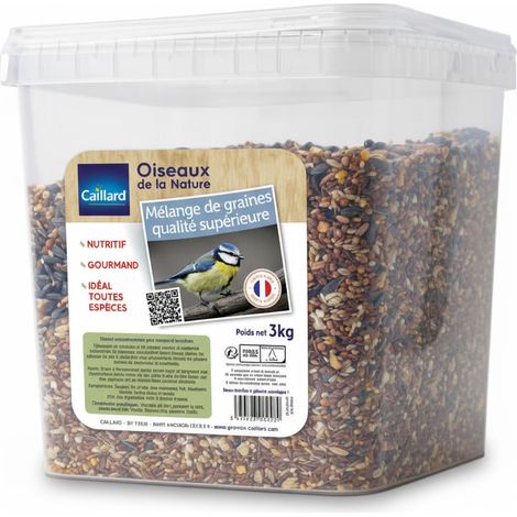 Graines Seau Mélanges de graines Qualité Supérieure 3 kgs pour oiseaux de la nature