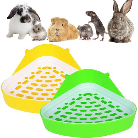 2 Pcs Small Animal Toilet Small Animal Triangle Toilet Pot Trainer Pet Toilet Pet Litter Hamsters Chinchillas Guinea Pigs Rabbits Ferrets (1/5)