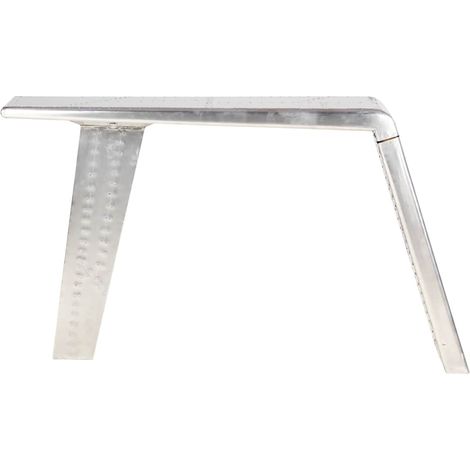 Maison Exclusive - Scrivania Aviator Argento 112x50x76 cm Metallo (1/5)